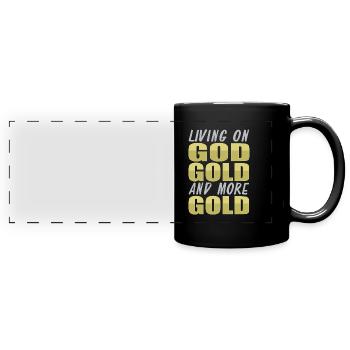 Gold Mining Gold Mine - Full Colour Panoramic Mug - black - Front