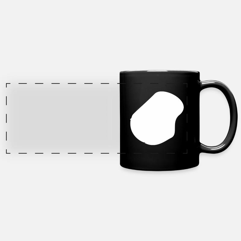 Drapeau de la carte Nauru - Mug panoramique uni - noir