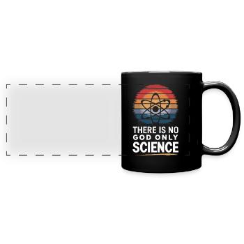 Atheismus Atheist Anti-Religion Agnostiker - Panorama-Tasse farbig - Schwarz - Vorne
