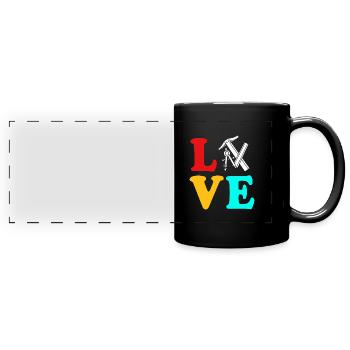 Architecte Architecture - Mug panoramique uni - noir - Devant