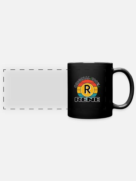 Rene - Panorama-Tasse farbig - Schwarz