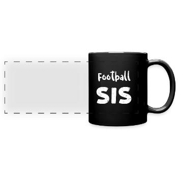 Football Sis - Soeur - Mug panoramique uni - noir - Devant
