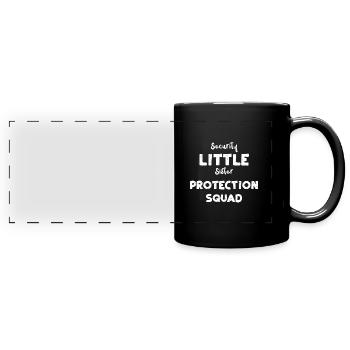 Sécurité Petite Sœur Protectio... - Mug panoramique uni - noir - Devant