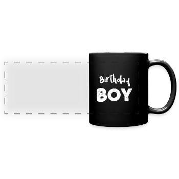 Birthday Boy - Birthday - Panorama-Tasse farbig - Schwarz - Vorne