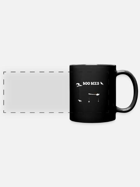 Boo Bees - Halloween - Panorama-Tasse farbig - Schwarz