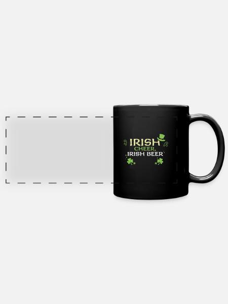 Irish cheer, Irish beer - Panorama-Tasse farbig - Schwarz