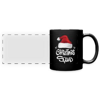 Troupe de Noël - Mug panoramique uni - noir - Devant
