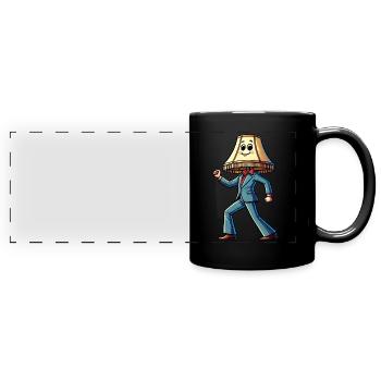 Samstag Nacht Lampe - Panorama-Tasse farbig - Schwarz - Vorne