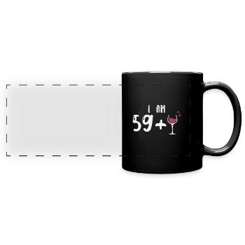 I Am 59 + 1 - 60th Birthday - Full Colour Panoramic Mug - black - Front