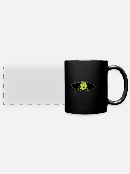 Baby dino - Panorama-Tasse farbig - Schwarz