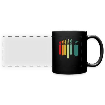 Gymnastik Evolution - Panorama-Tasse farbig - Schwarz - Vorne