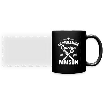 La Meilleure Cuisine est fait Maison - Mug panoramique uni - noir - Devant