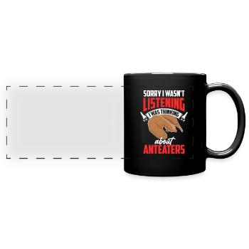 Thought of anteater Pygmy Anteater - Full Colour Panoramic Mug - black - Front