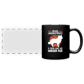Harzer Fuchs nicht unterschätzen Hütehund - Panorama-Tasse farbig - Schwarz - Vorne