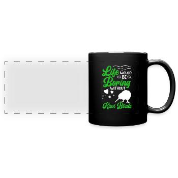 Ennuyeux sans oiseau kiwi Kiwi de Nouvelle-Zélande - Mug panoramique uni - noir - Devant