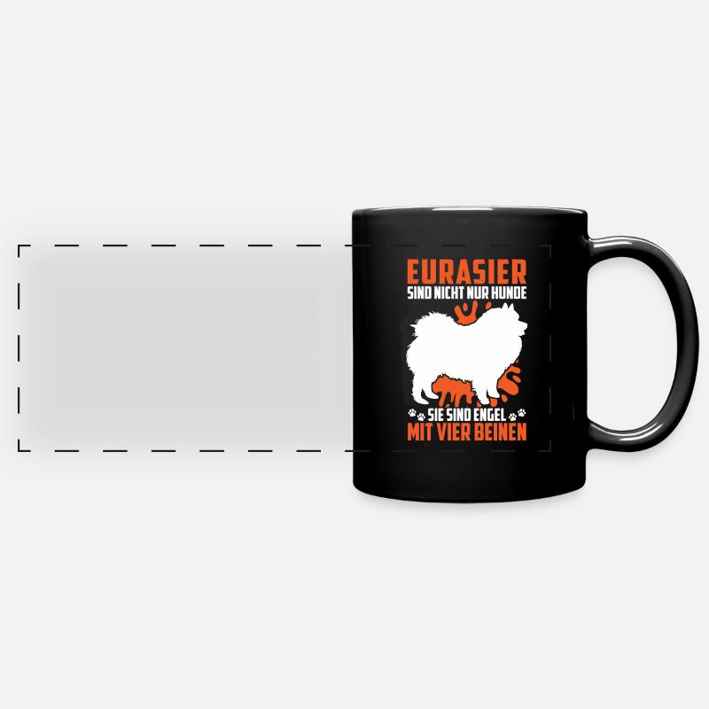 Eurasier not just a dog Eurasian Spitz - Full Colour Panoramic Mug - black