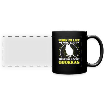 Thought of Quokka Marsupial Quokka - Full Colour Panoramic Mug - black - Front