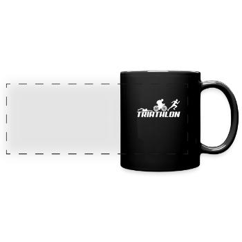 Triathlon - Panorama-Tasse farbig - Schwarz - Vorne