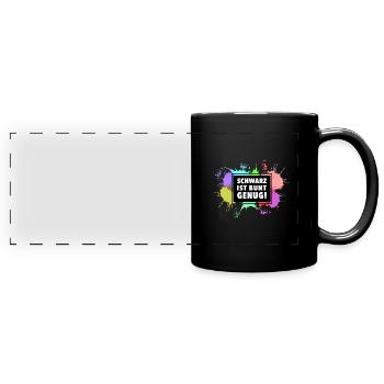 Le noir est assez coloré - Mug panoramique uni - noir - Devant
