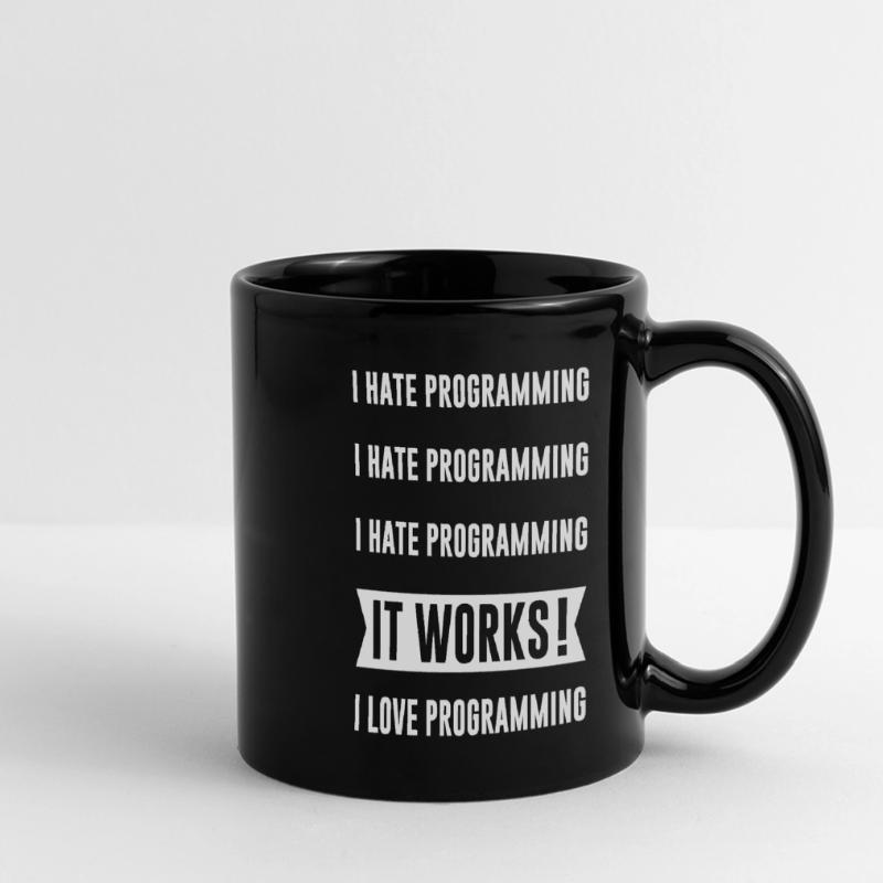 Programmeur - I HATE PROGRAMMING Mug panoramique uni