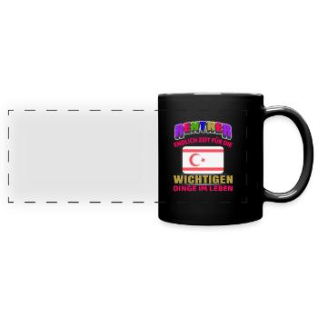 Rentner Rente Rentenbeginn Zypern - Panorama-Tasse farbig - Schwarz - Vorne