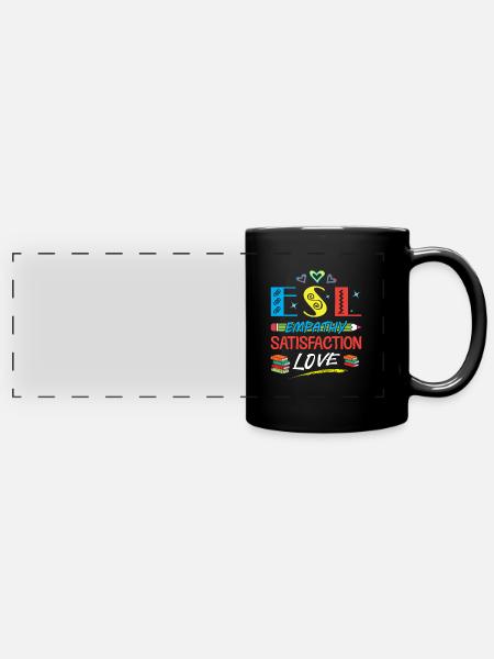 ESL-Lehrer ESL Unterricht - Panorama-Tasse farbig - Schwarz