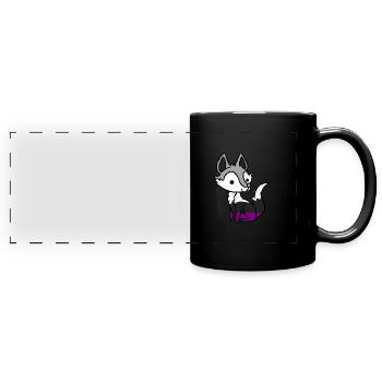 Asexueller Fuchs Ace Pride - Panorama-Tasse farbig - Schwarz - Vorne