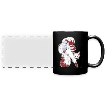 Nine-tailed fox - Full Colour Panoramic Mug - black - Front