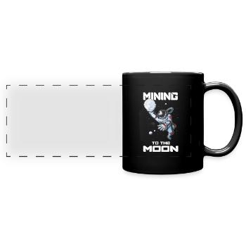 Krypto Crypto Helium Mining HNT Bitcoin Blockchain - Panorama-Tasse farbig - Schwarz - Vorne