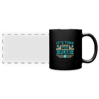 Krypto Crypto Helium Mining HNT Bitcoin Blockchain - Full Colour Panoramic Mug - black - Front
