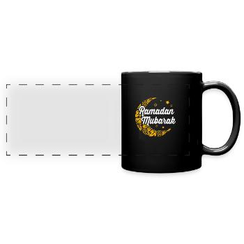 Muslim - Panorama-Tasse farbig - Schwarz - Vorne