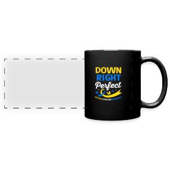 Trisomie 21 du syndrome de Down - Mug panoramique uni - noir - Devant
