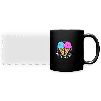 Gender Reveal Babyshower - Panorama-Tasse farbig - Schwarz - Vorne