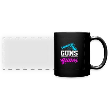 Gender Reveal Babyshower - Panorama-Tasse farbig - Schwarz - Vorne