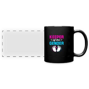 Gender Reveal Babyshower - Panorama-Tasse farbig - Schwarz - Vorne