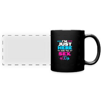 Gender Reveal Babyshower - Panorama-Tasse farbig - Schwarz - Vorne