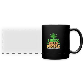 Family tree genealogy - Full Colour Panoramic Mug - black - Front