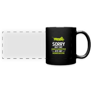 Grasshopper grasshopper - Full Colour Panoramic Mug - black - Front