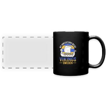 Sweden Swedish - Full Colour Panoramic Mug - black - Front