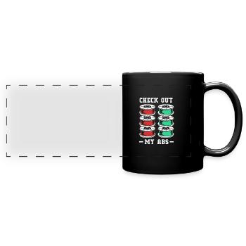 3D Druck - Panorama-Tasse farbig - Schwarz - Vorne