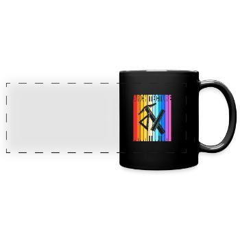 architecte - Mug panoramique uni - noir - Devant