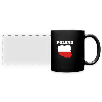 Poland Polish - Full Colour Panoramic Mug - black - Front