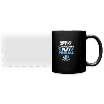 Flipper Pinball - Panorama-Tasse farbig - Schwarz - Vorne