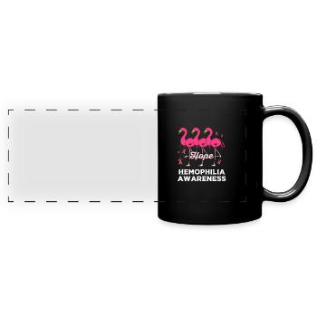 Hémophilie Hémophilie Hémophilie - Mug panoramique uni - noir - Devant