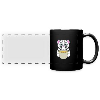 White Tiger - Full Colour Panoramic Mug - black - Front
