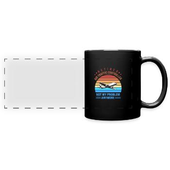 Air traffic controller - Full Colour Panoramic Mug - black - Front