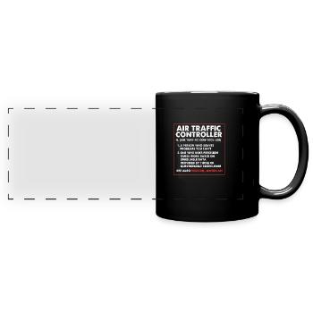 Air traffic controller - Full Colour Panoramic Mug - black - Front
