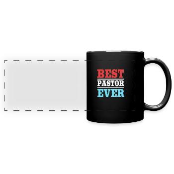 Pastor - Full Colour Panoramic Mug - black - Front