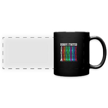 Klarinette - Panorama-Tasse farbig - Schwarz - Vorne