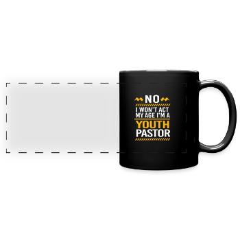 Pasteur des jeunes - Mug panoramique uni - noir - Devant